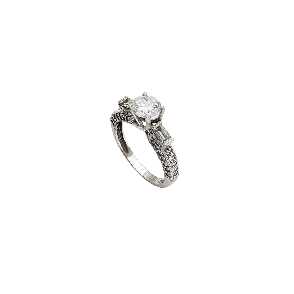 Three Stone CZ Ring 6 (14K)