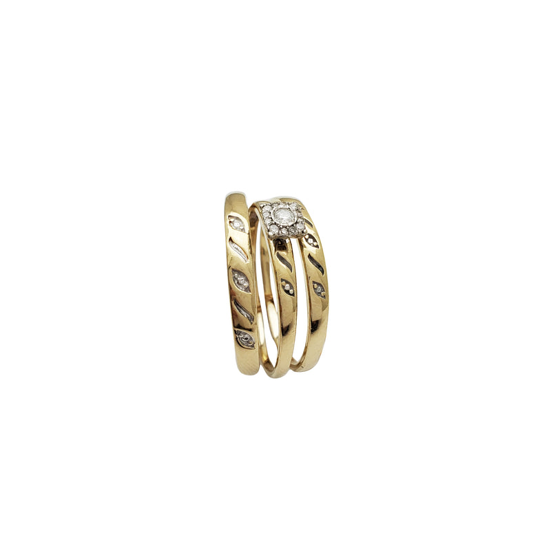 Diamond Three-Piece-Set Ring (10K)