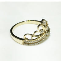 Diamante Princesa Corona Anillo 14K - Popular Jewelry