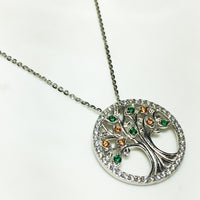 Pye bwa nan lavi Pendant (Silver) ak Chain - Popular Jewelry