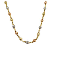 Trobojni lanac perli (14K)