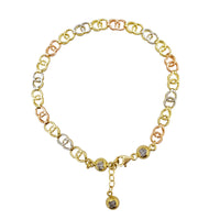 Tricolor Circle Fancy Bracelet (14K)
