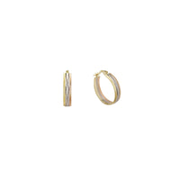 Tricolor Hoop Earrings (14K)