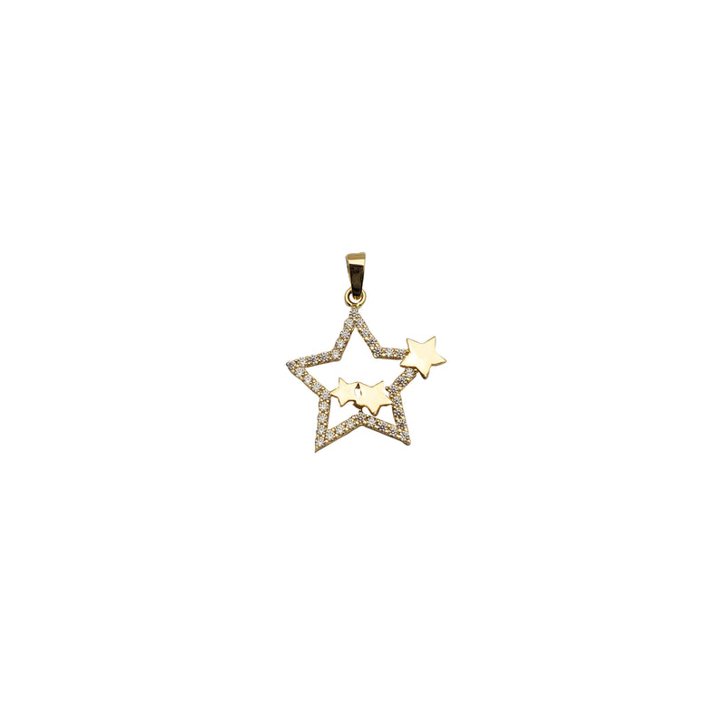 Iced-Out Star Pendant (14K)