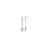 Triple Ball Dangling Earrings (Silver)
