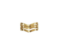 Diamond-Cut Triple Hem Band (14K)