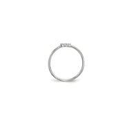 Triple Cubic Zirconia Adjustable Ring (Silver)