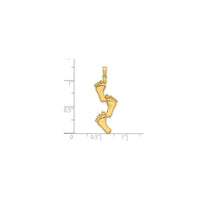 Triple Feet Pendant (14K)