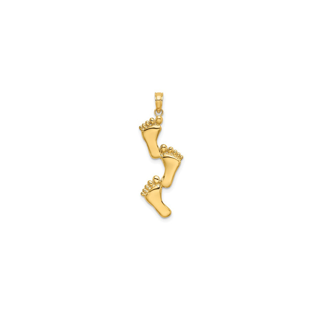 Triple Feet Pendant (14K)