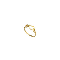 Triple Open Hearts Ring (14K)