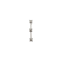 White Gold Triple Stone Pendant (14K)