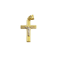Triple Tube Crucifix Pendant (14K)