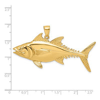 Solid Tuna Fish Pendant (14K)