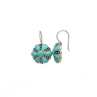 Turquoise Flower Earring (Silver)