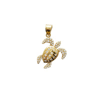 Zirconia Turtle Pendant (14K)
