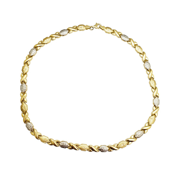 Diamond-Cut XO Fancy Necklace (14K)