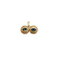 Twin Evil Eyes Pendant (14K)