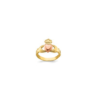 Двобојни Цладдагх прстен величине бебе (14К)