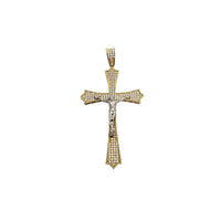 Iced-Out Two Tone Crucifix Pendant (14K)