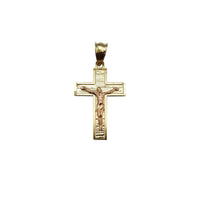 Colgante de cruz de crucifixo bicolor (14K)