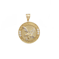 Tveggja tóna medallion Eagle hengiskraut (10K)