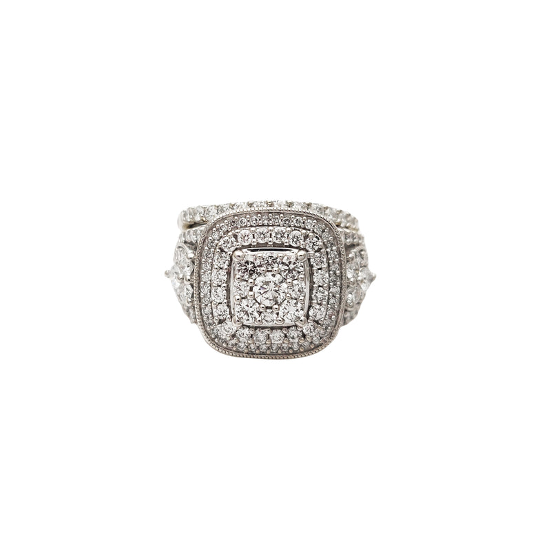 White Gold Two-Piece Set Engagement Diamond Ring (14K)