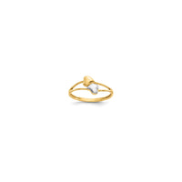 Two Tone Heart Ring (14K)