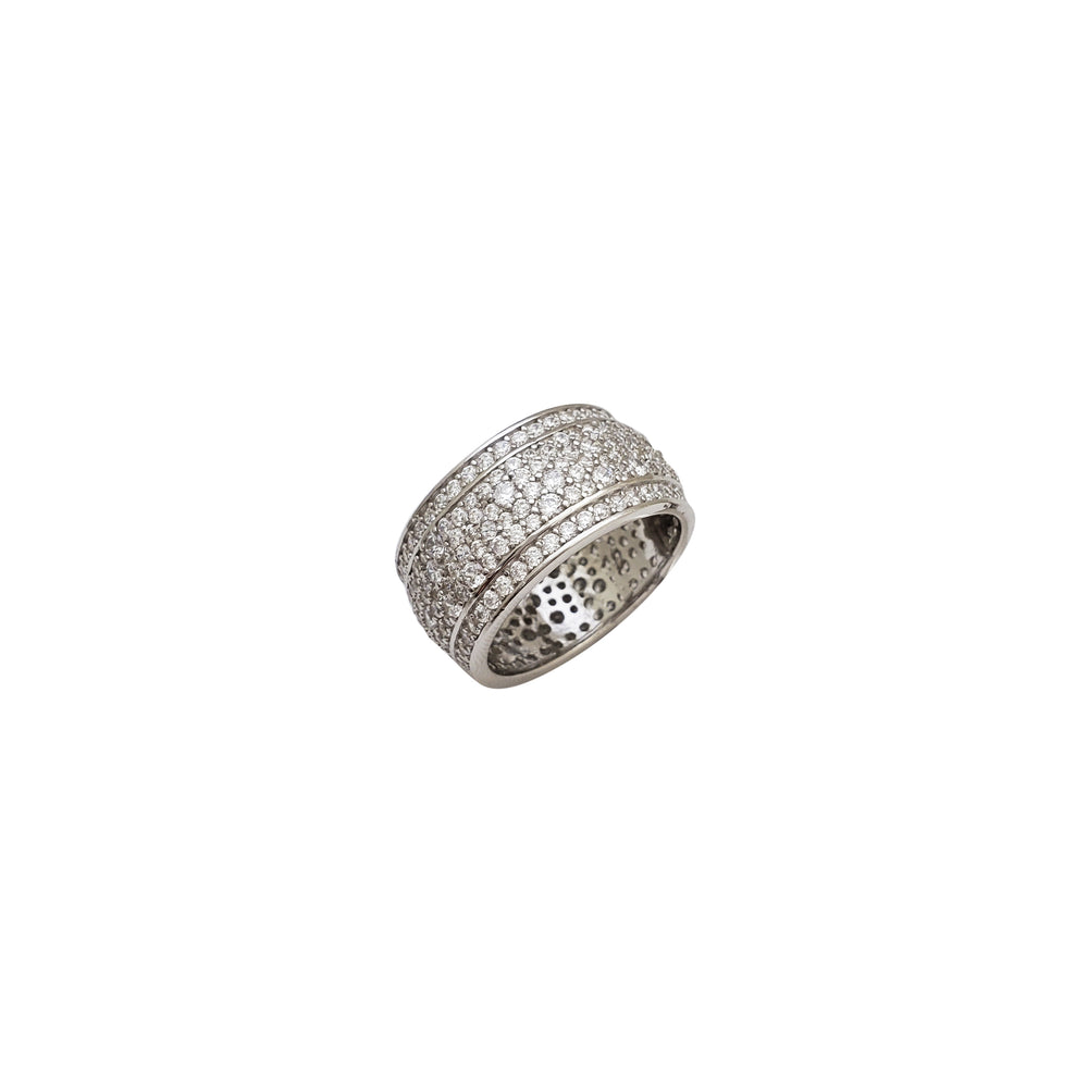 White CZ Eternity Ring (Silver)