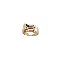 Prsten s američkom zastavom (14K)