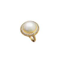 Pjanċa UFO Pearl Diamond Ring (14K)