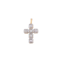 Baguette & Round Brilliant Diamond Cross Pendant (14K)