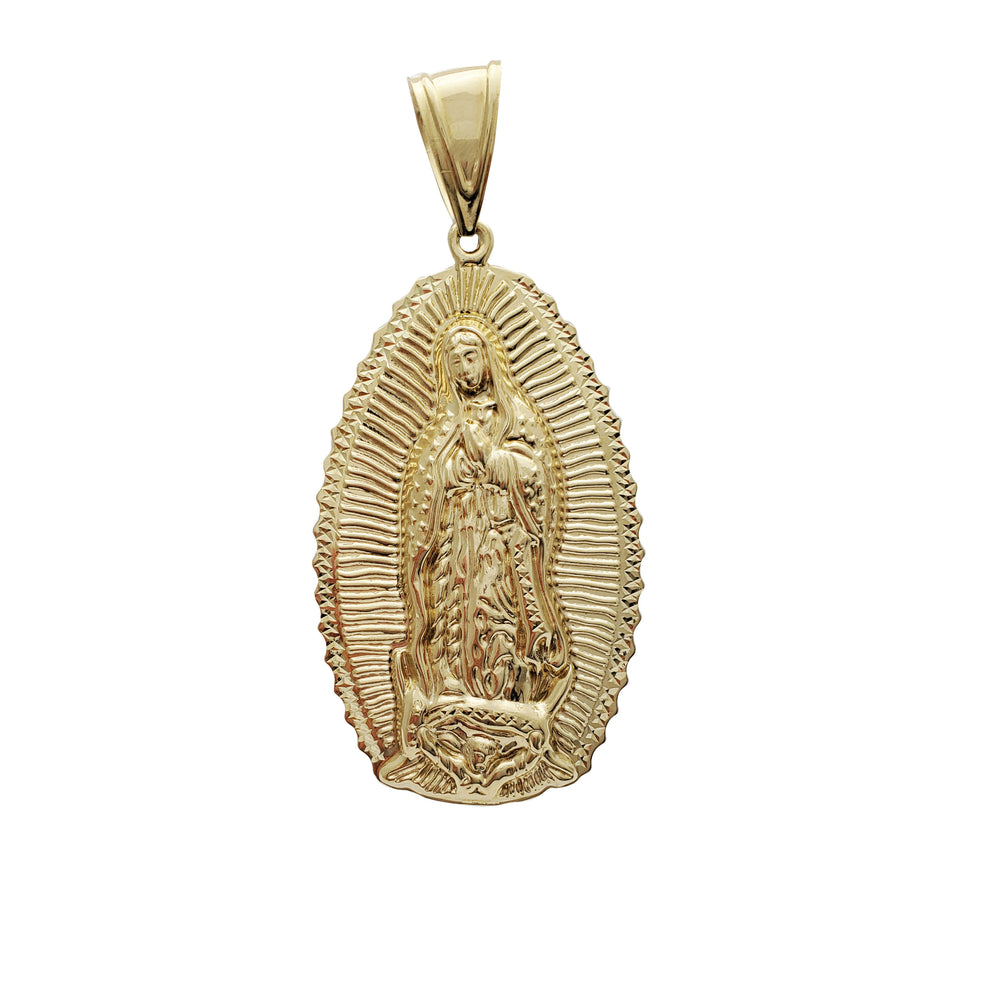 Lightweight Halo Virgin Mary Pendant (14K)