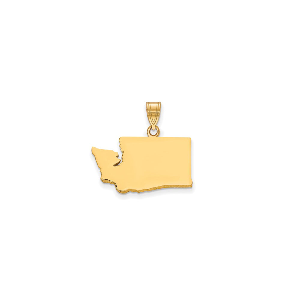 Plain Washington State Pendant (14K)