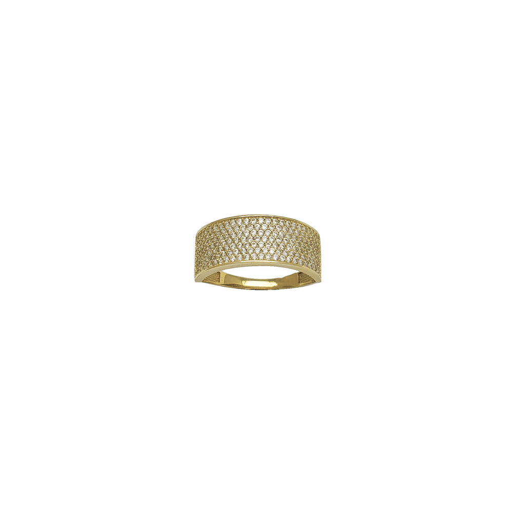 Pavé CZ Wide Semi Band (14K)