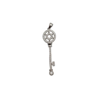 Ship's Wheel Design Key Pendant (Silver)