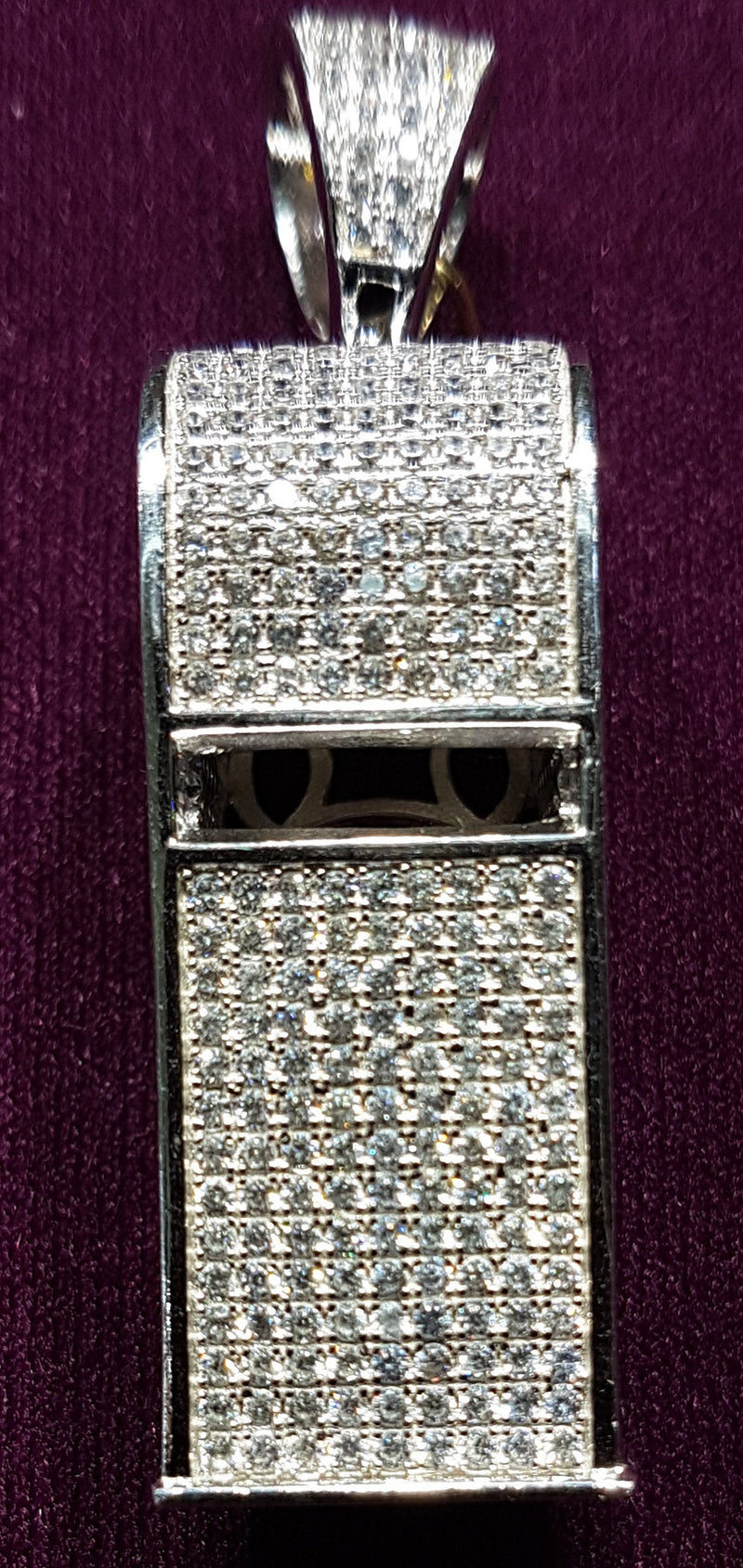 Whistle Pendant CZ Silver - Popular Jewelry