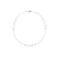 Cable-Link Dainty Charm Accent Anklet (14K)