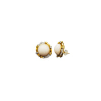 White Coral Stud Earrings (14K)