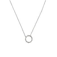 Żirkonja kubu forma tonda fancy necklace (10K)