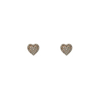 Diamond Heart Stud Earrings (14K)
