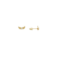 Zirconia Wings Stud Earrings (14K)