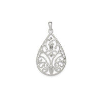 Filigree Teardrop Pendant (Silver)