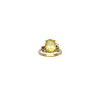 Oval Shape CZ Ring (14K)