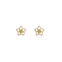 Flower Stud Earrings (14K)