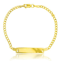 Hollow Baby Cuban ID Bracelet (14K).