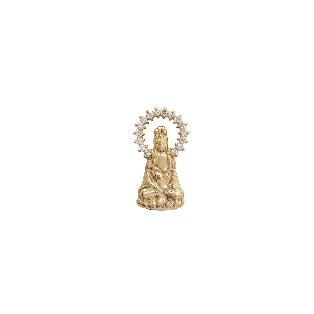 GuanYin Goddess of Mercy VS Diamond Pendant (14K)