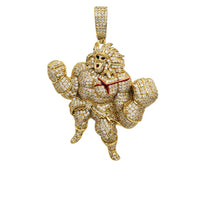 Iced-Out Brolic Saiyan Pendant (Silver)