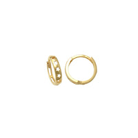 Open-Back Silhouette Star Huggie Earrings (14K)