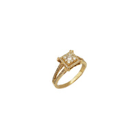 Diamond Square Engagement Ring (14K)